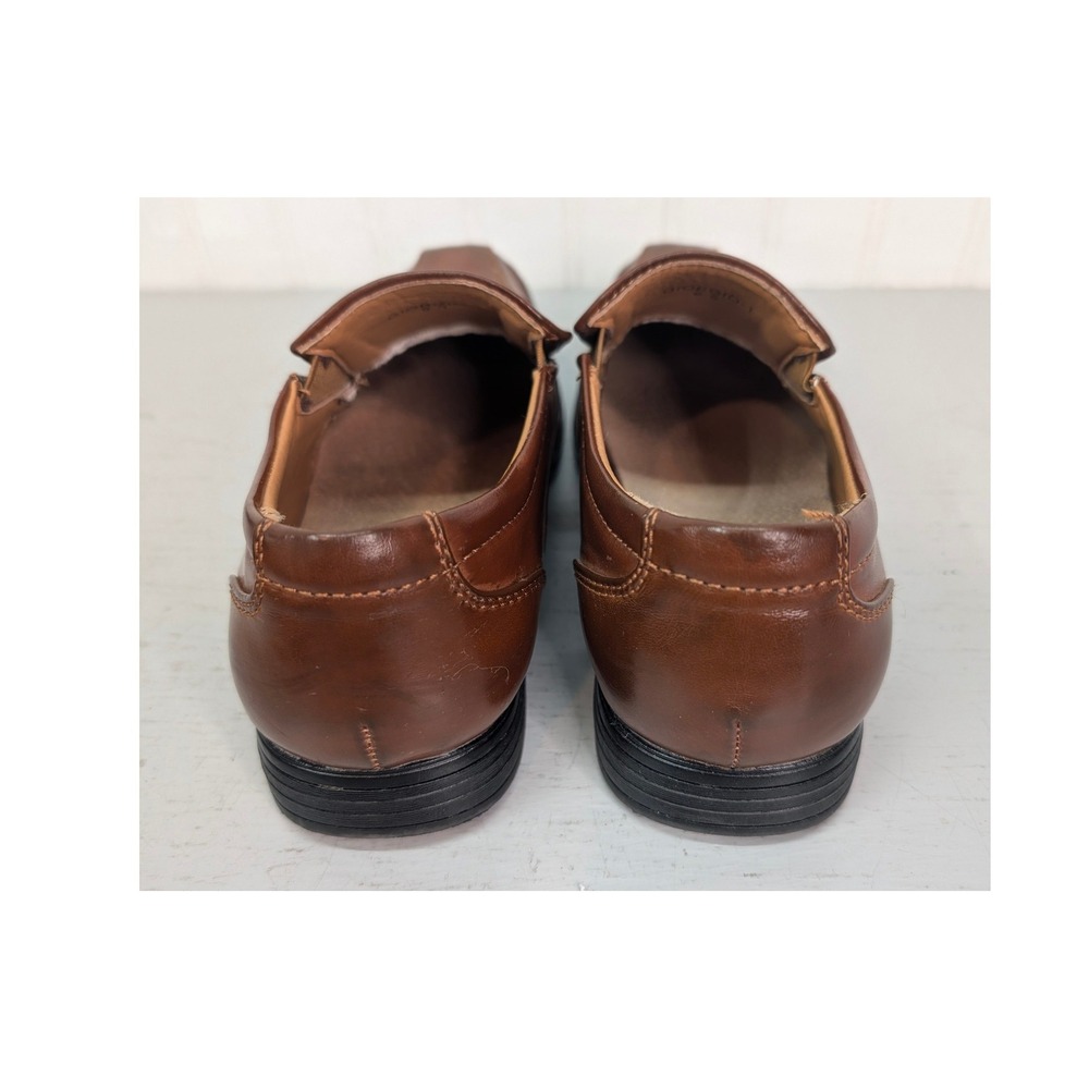 Bruno Marc Giorgio-1 Square Toe Slip On Loafers Dress Shoes Men's 6.5 Brown - Picture 4 of 6